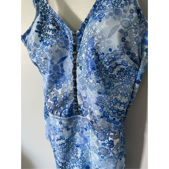 Brand New Profile by Gottex Women's Center Detail V-Neck One Piece Swimsuit 8 - Picture 2 of 7